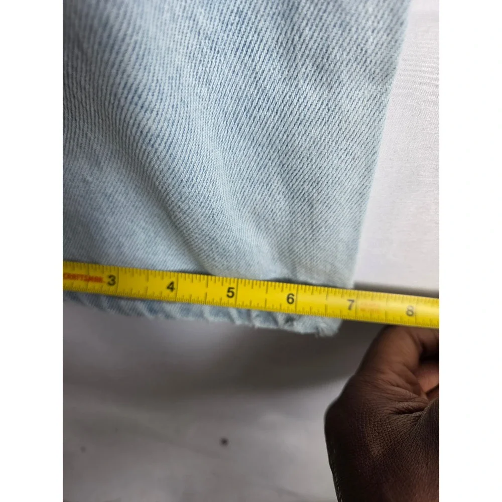 Levi's 550 Jeans Mens Light Blue Light Wash Relaxed Mid Tapered Leg Distressed